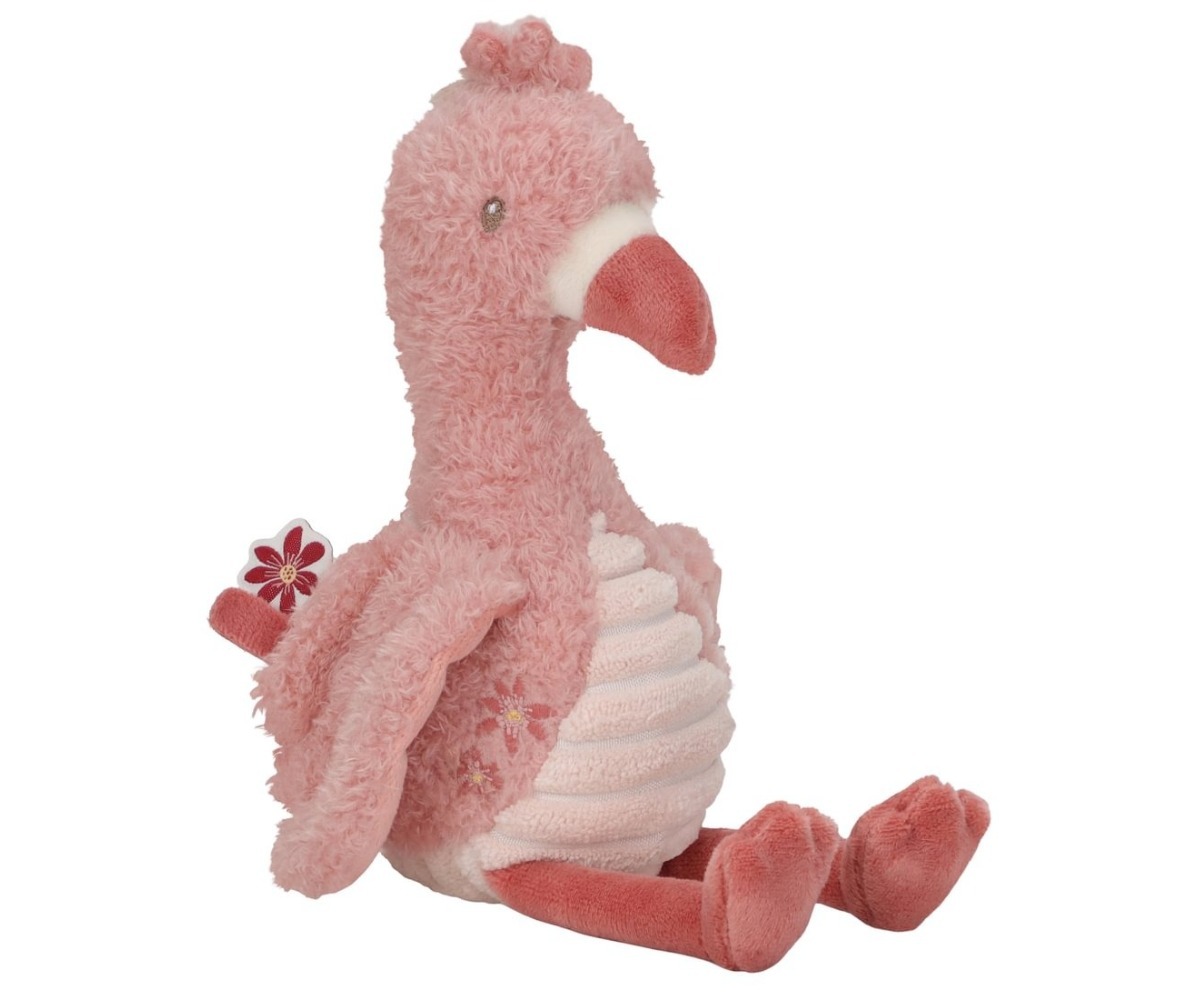 Pehme flamingo 25 cm Safari Friends - Little Dutch, armas ja pehme mänguasi, ideaalne laste rõõmuks.
