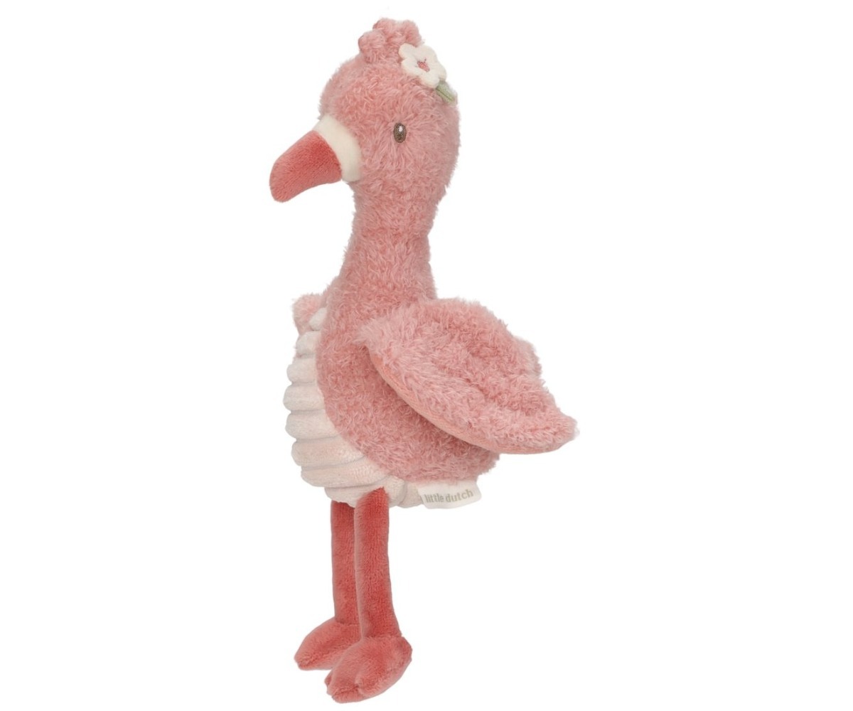 Pehme flamingo 25 cm Safari Friends - Little Dutch, ilus ja pehme mänguasi, mis toob rõõmu igasse koju.