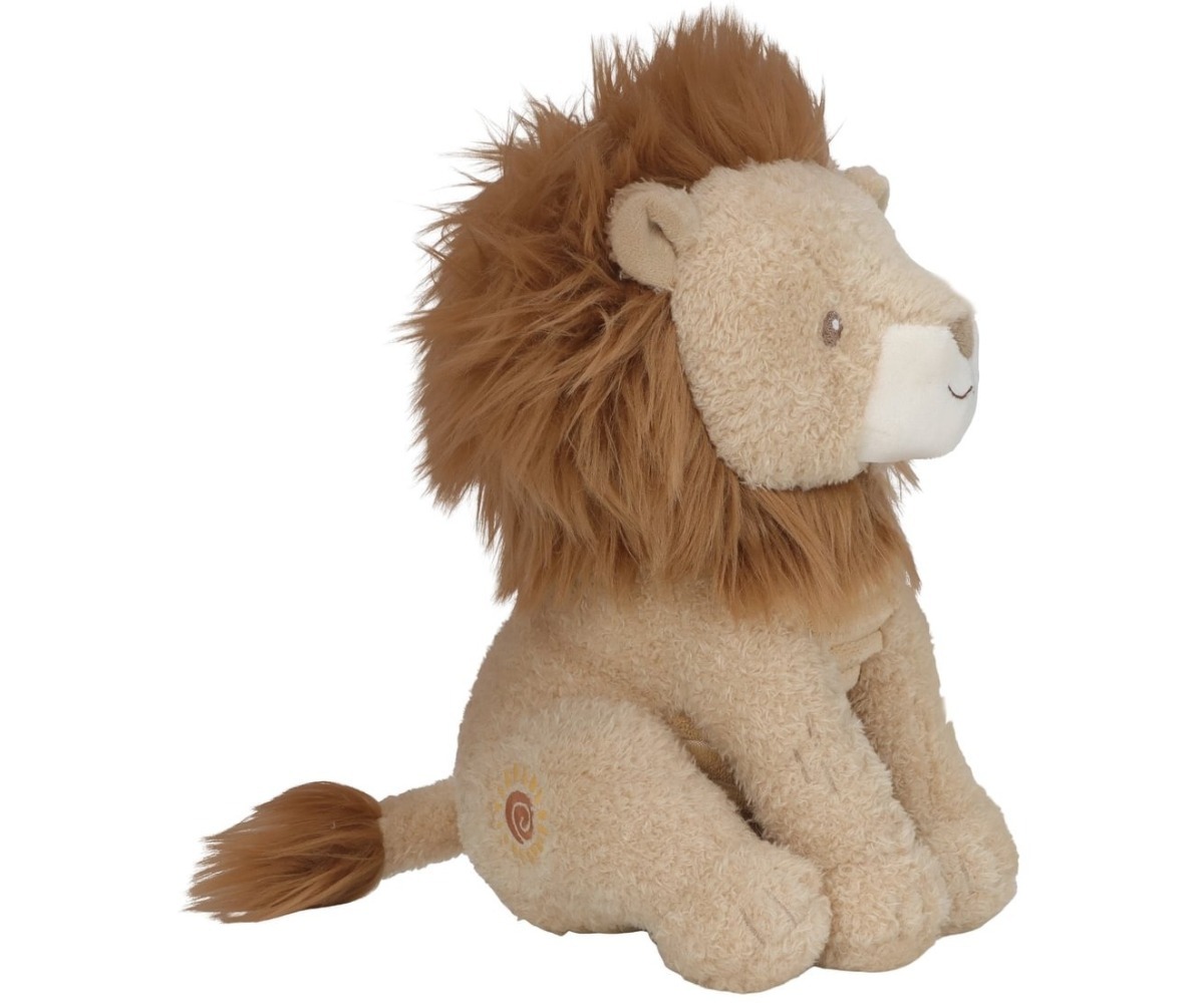 Küljelt vaade pehmele lõvile 25cm Safari Friends - Little Dutch, ideaalne kaaslane igasse mängu