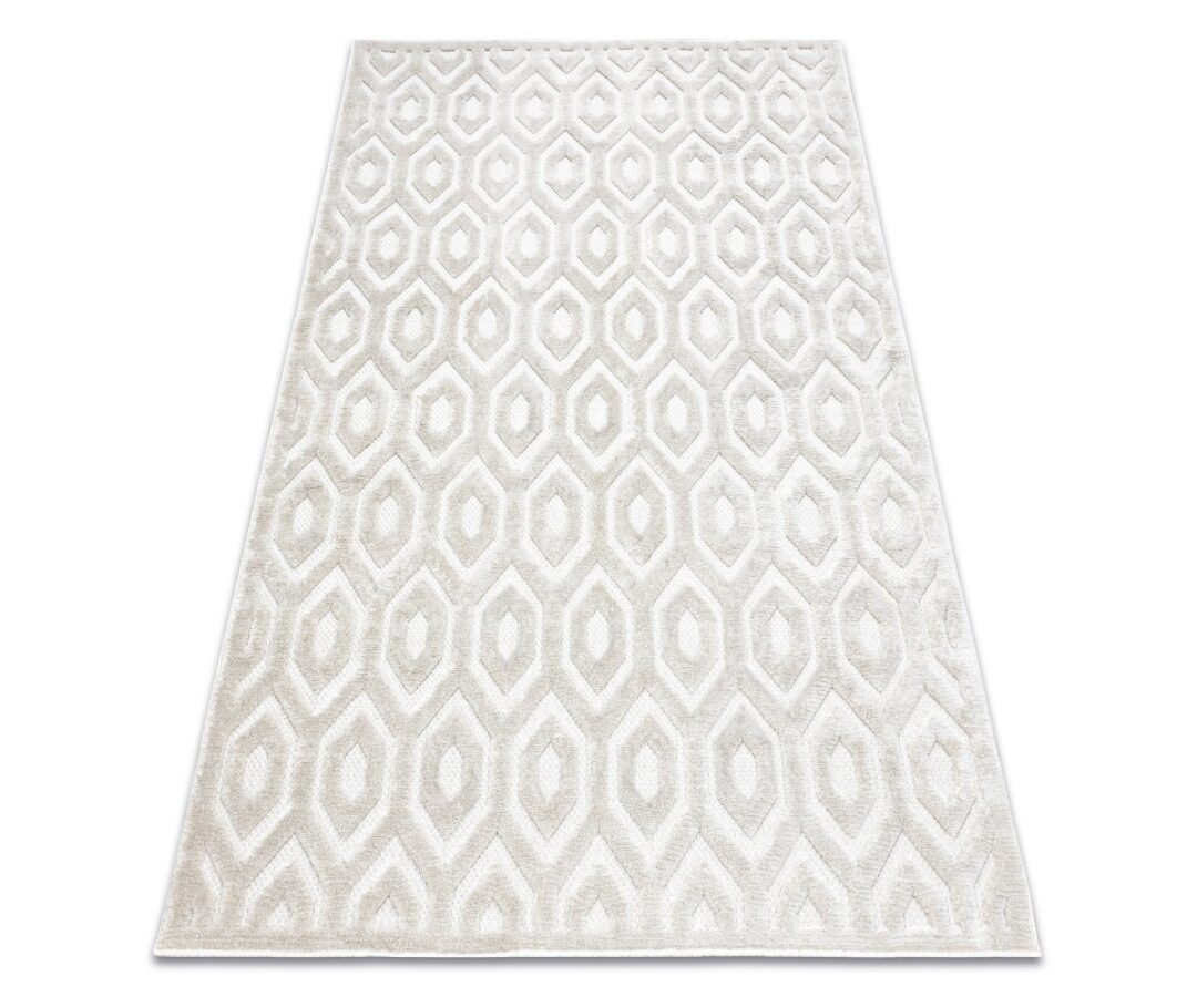 Vaip SANTO SISAL 58380 kuusnurgakujulise mustriga beež vaip.