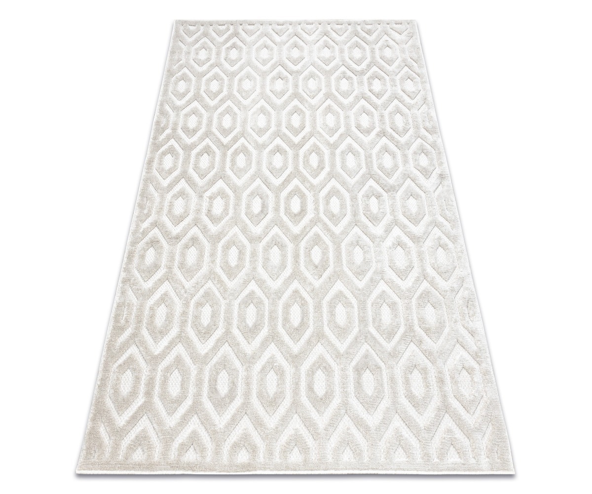 Vaip SANTO SISAL 58380 kuusnurgakujulise mustriga beež vaip.