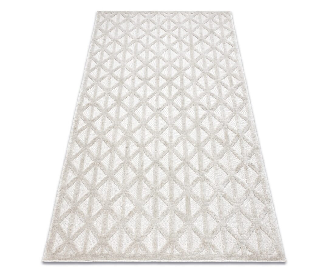 Vaip SANTO SISAL 58500 geomeetrilise mustriga beež, näidates mustrit ja värvi