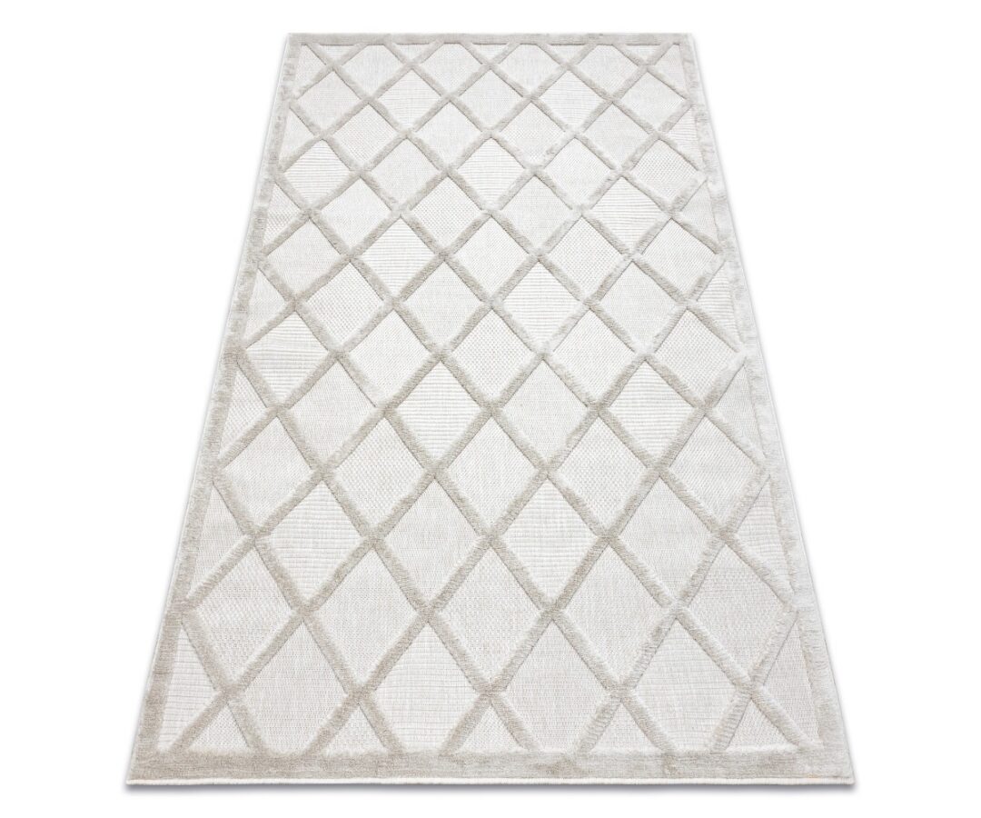 Beež trellismustriga vaip SANTO SISAL 58365B, ideaalne igasse ruumi