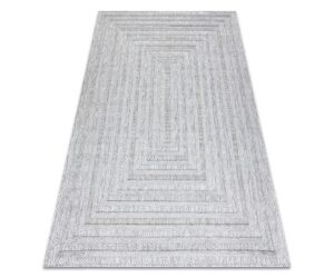 Geomeetrilise mustriga vaip SANTO SISAL 0999 hall, ideaalne mugavuse ja stiili loomiseks