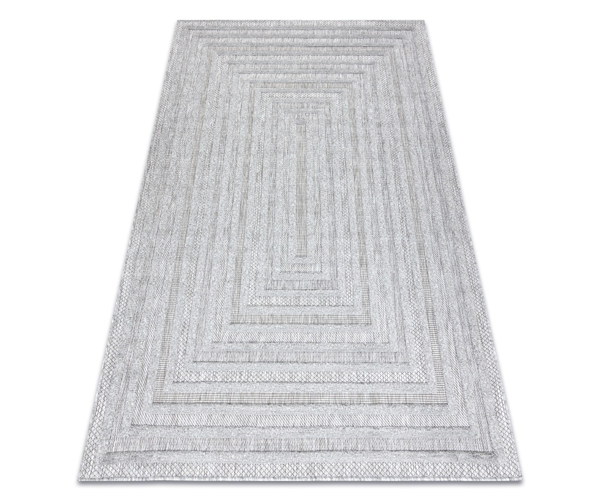 Geomeetrilise mustriga vaip SANTO SISAL 0999 hall, ideaalne mugavuse ja stiili loomiseks
