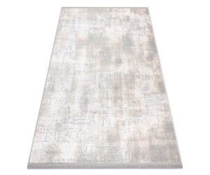 Reljeefne elutoa vaip TULS 51231, elegantses hallis ja elevandiluu toonis.