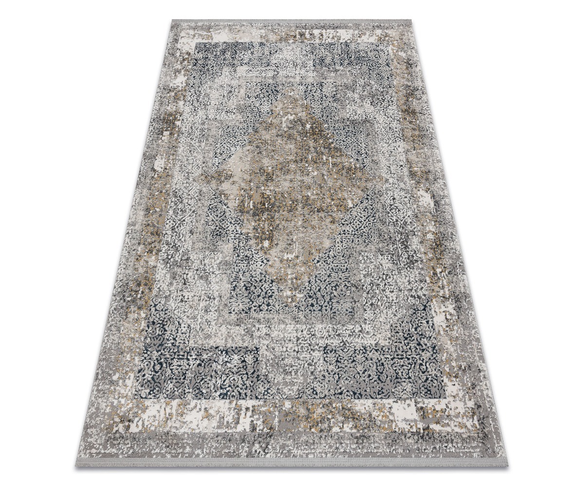 Reljeefne vaip narmastega TULS 51323 hallides toones, elegantne vintage stiil