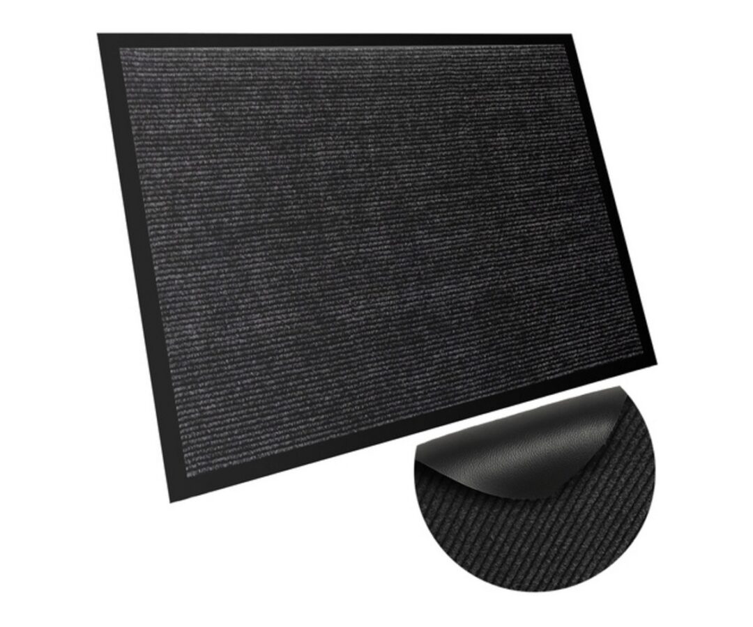 Porimatt Ruhhy 60×90cm – libisemiskindel must-hall, pehme tekstuuriga matt