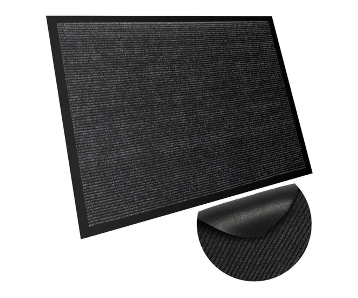 Porimatt Ruhhy 60×90cm – libisemiskindel must-hall, pehme tekstuuriga matt