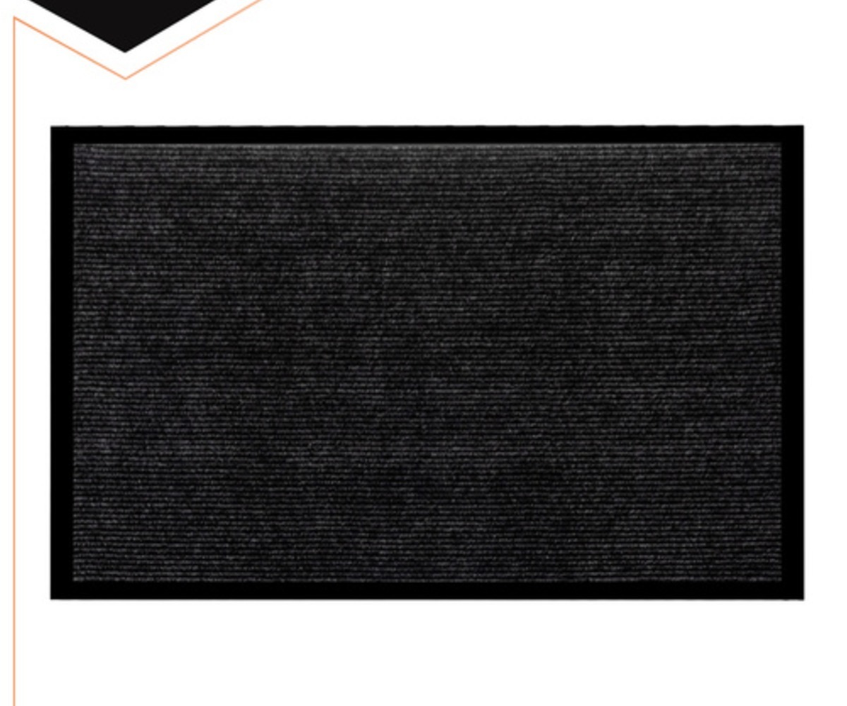 Porimatt Ruhhy 60×90cm – libisemiskindel must-hall, minimalistlik ja elegantne matt