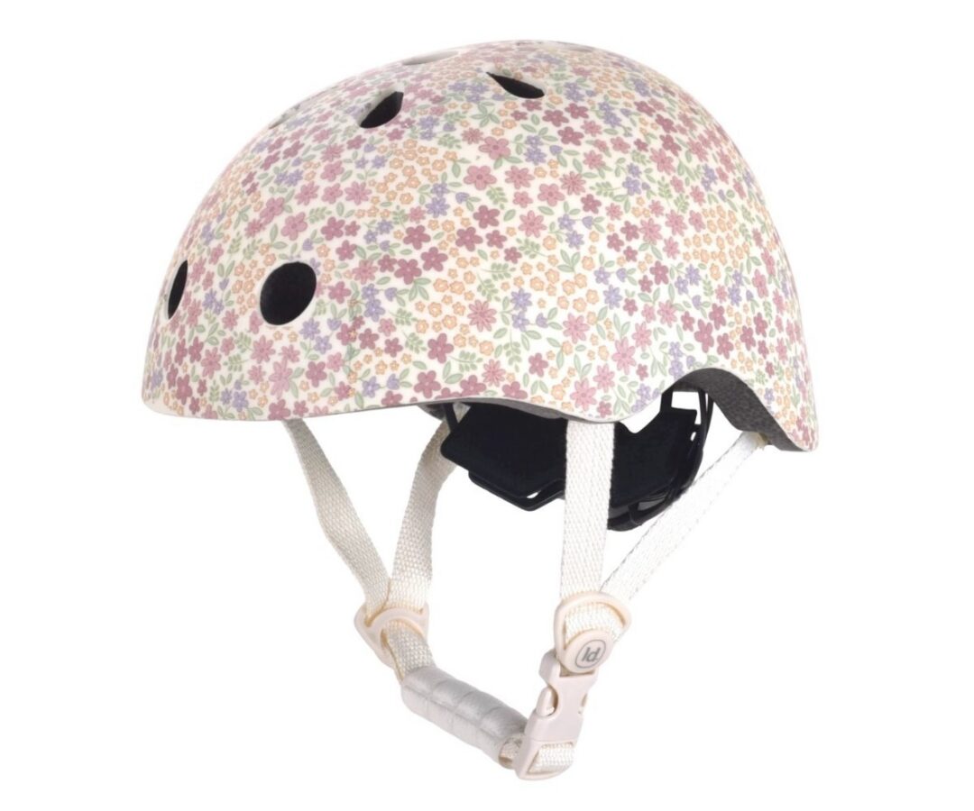 Laste kiiver Sunny Flower – Little Dutch (48-52cm) külgvaates, lillemustriga.