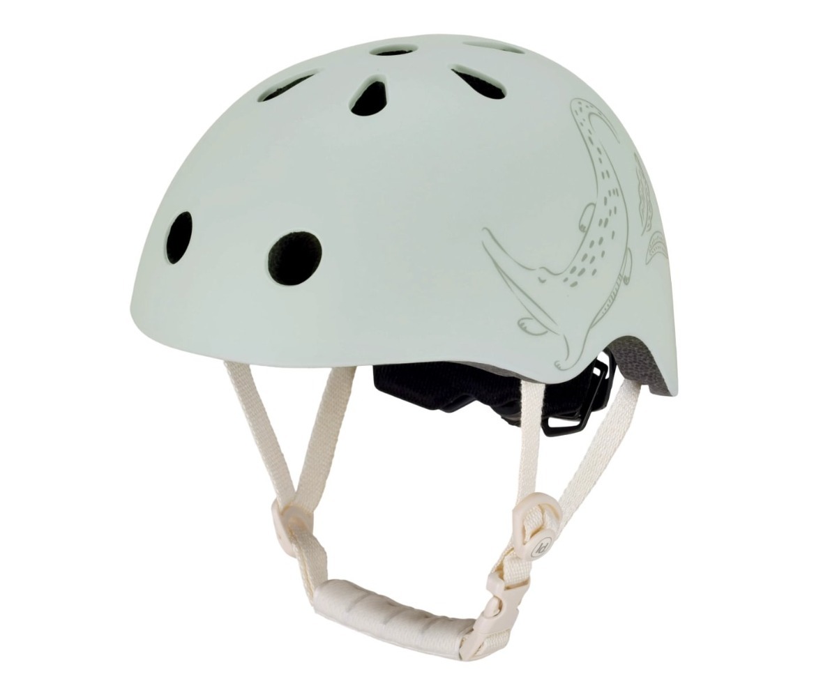 Laste kiiver Safari Dreams Green – Little Dutch (48-52cm) külgpilt, kus on näha kvaliteetne disain ja detailid.
