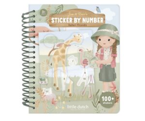 Numbrite järgi kleebiseraamat Safari Friends Rosa, kus on üle 100 kleebise ja kaunis kaanepilt, sobib lastele alates 3. eluaastast.