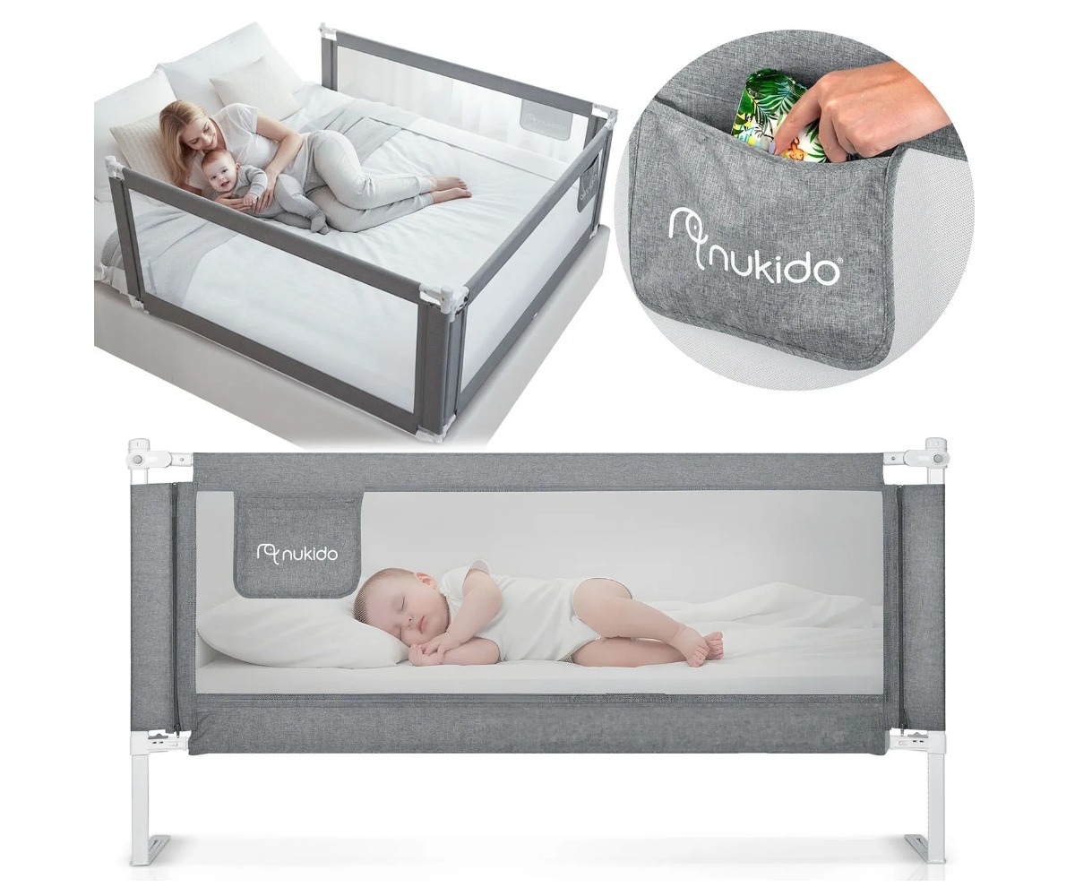 Voodipiire NK-227 Nukido 200cm – reguleeritav, beebi magab turvaliselt kõrval emas.