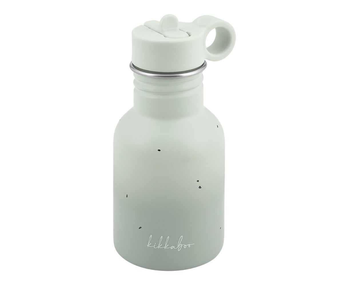 Laste joogipudel kõrrega 350ml Flora – roheline, ideaalne lastele igapäevaseks kasutamiseks