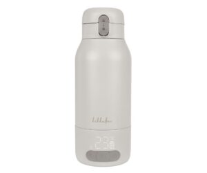 Kaasaskantav piima- ja veesoojendaja 500ml Porty - beež, elegantse disainiga, digitaalne temperatuuri näidik.
