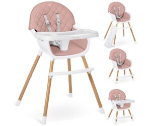 Nukido Lilo 3-in-1 söögitool koos puidust jalgade ja kvaliteetse pehmendusega