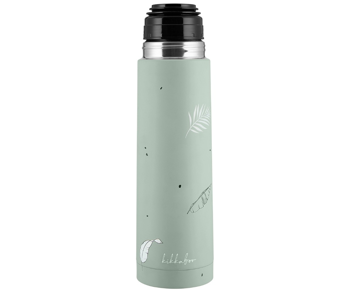 Termos joogitopsiga Flora 500ml – roheline, avatud kork ja funktsionaalne konstruktsioon.
