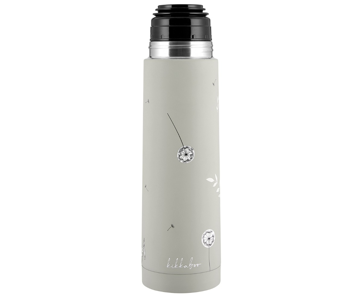 Termos joogitopsiga Flora 500ml – beež, metallraam ja funktsionaalne kaas.