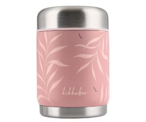 Toidutermos Flora 400ml – roosa, elegantses roosas toonis koos lilledega.