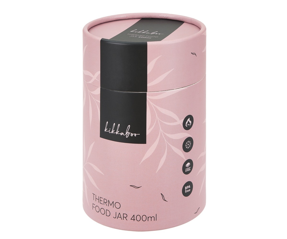 Toidutermos Flora 400ml – roosa, atraktiivne pakend, mis sisaldab 400 ml toidutermos.