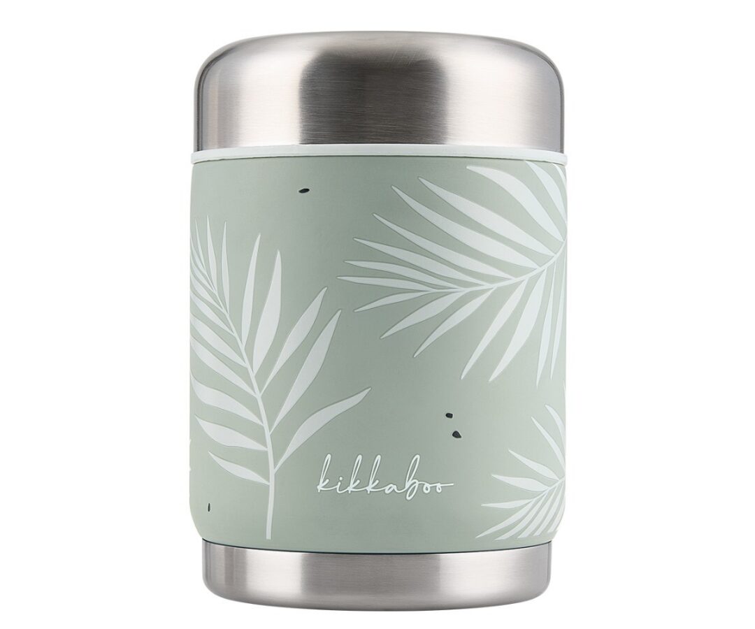 Toidutermos Flora 400ml – roheline disain, millel on lehtede motiiv.