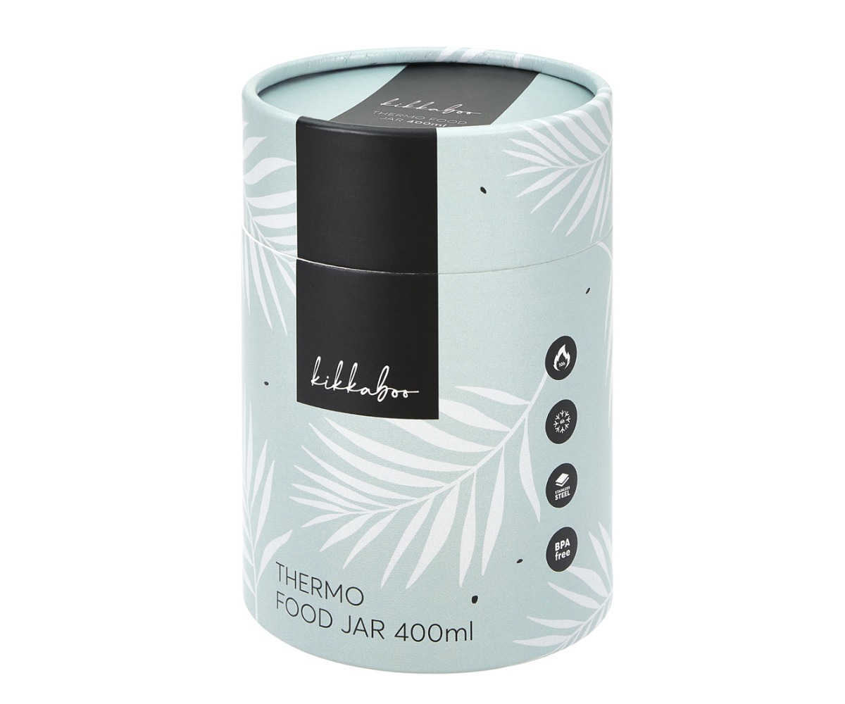 Toidutermos Flora 400ml – roheline karbis, esitleb toote omadusi.