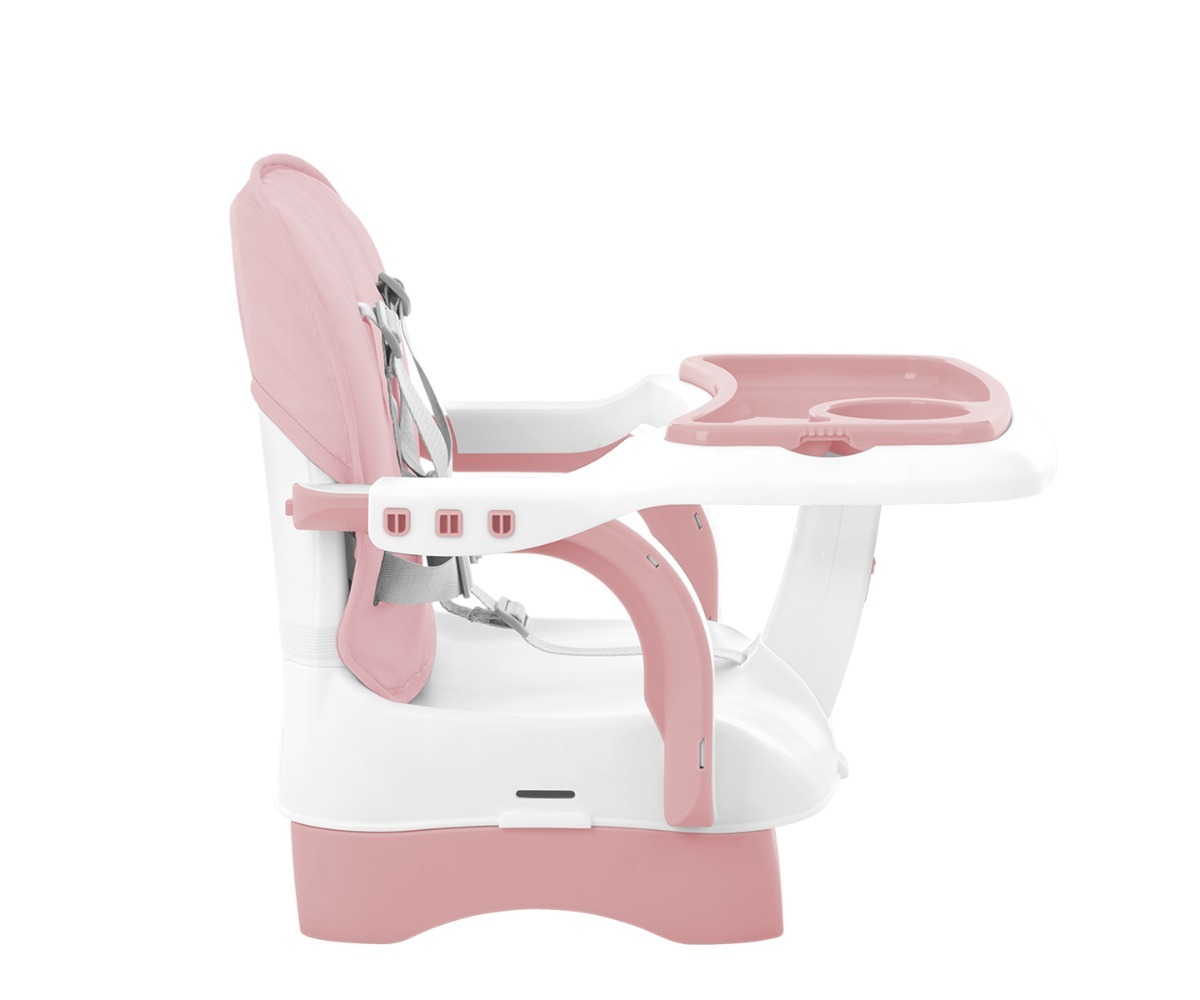 Laste söögitooli kõrgendus Chewy Pink – 6k+ kuni 15kg küljevaade, sobib väikestele lastele kuni 15kg.