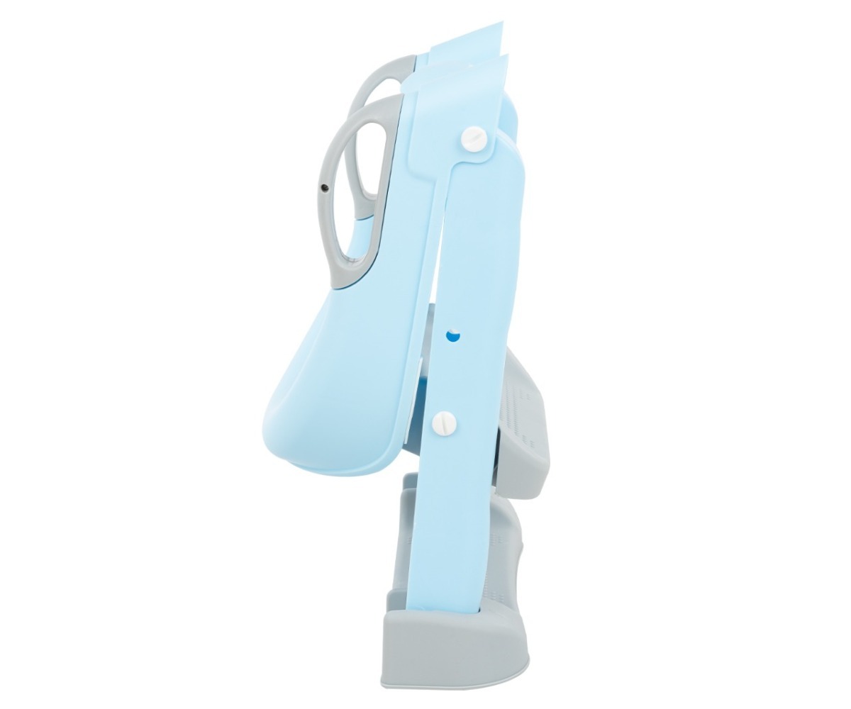 WC-poti iste redeliga – sinine külgvaate pilt, mis näitab toote disaini ja struktuuri.
