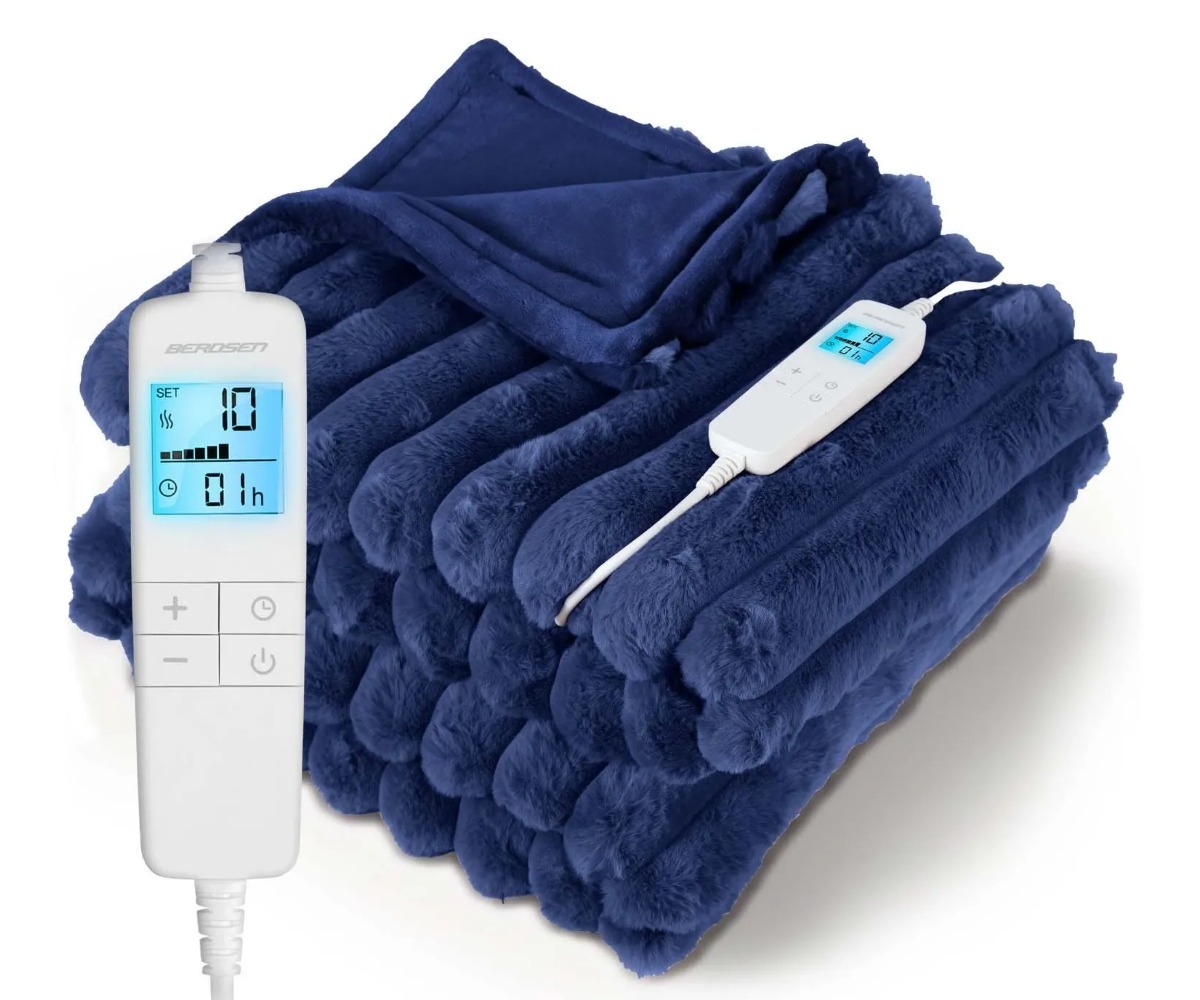 Berdsen BD-963 elektrilise soojendusega pleed 180×160cm, pehme ja mugav disain.