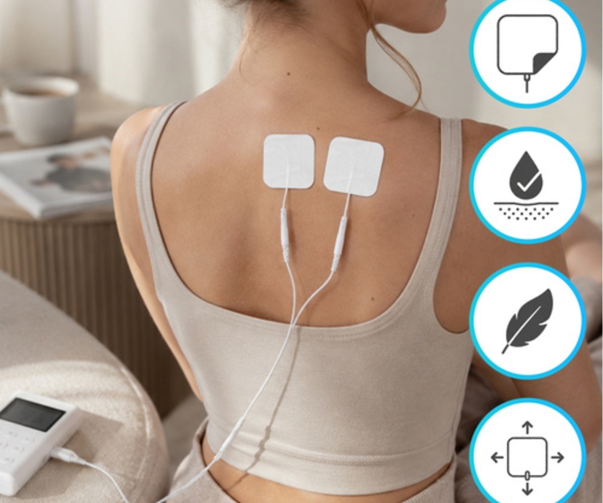 Isomedix geelelektroodid TENS/EMS seadmetele 20tk kasutamisel seljal