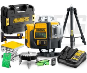 Humberg HM-171 4D ristjoonlaser statiiviga – 16 joont, 50m. Kompaktne tööriist, koos tarvikutega ja statiiviga.