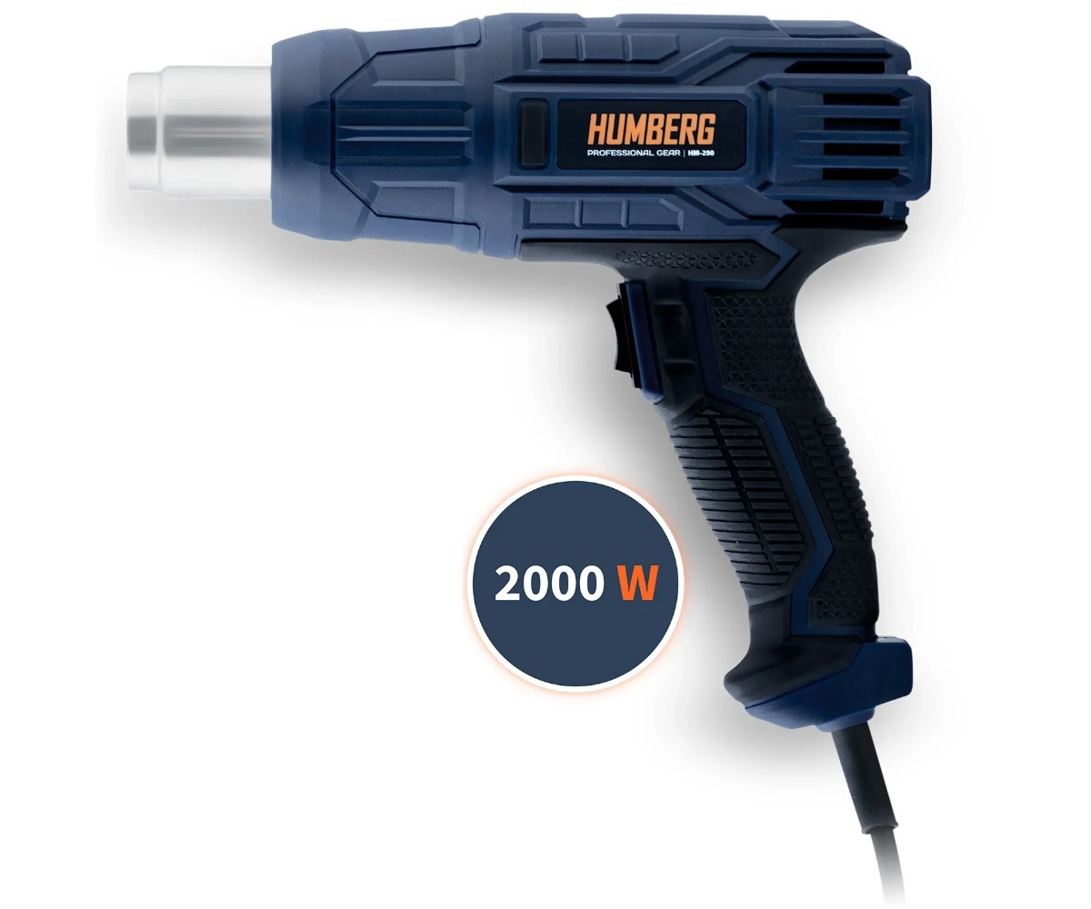 Humberg HM-290 elektriline kuumaõhupüstol 2000W, mugav käepide ja professionaalne disain.