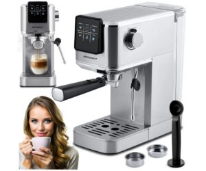 Espressomasin Berdsen BD-770 20 baari - hõbedane, ideaalne koduseks espressokohviks