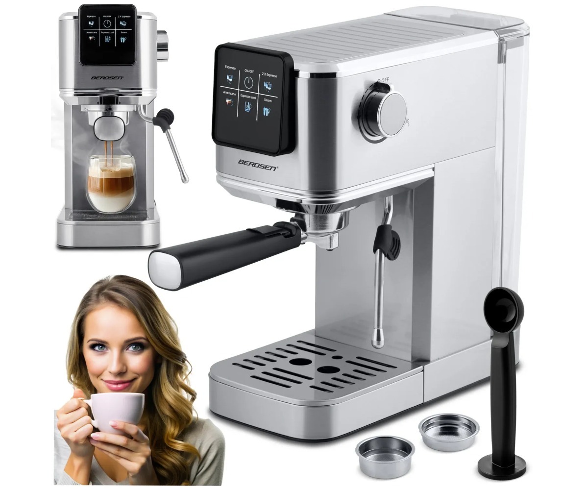 Espressomasin Berdsen BD-770 20 baari - hõbedane, ideaalne koduseks espressokohviks