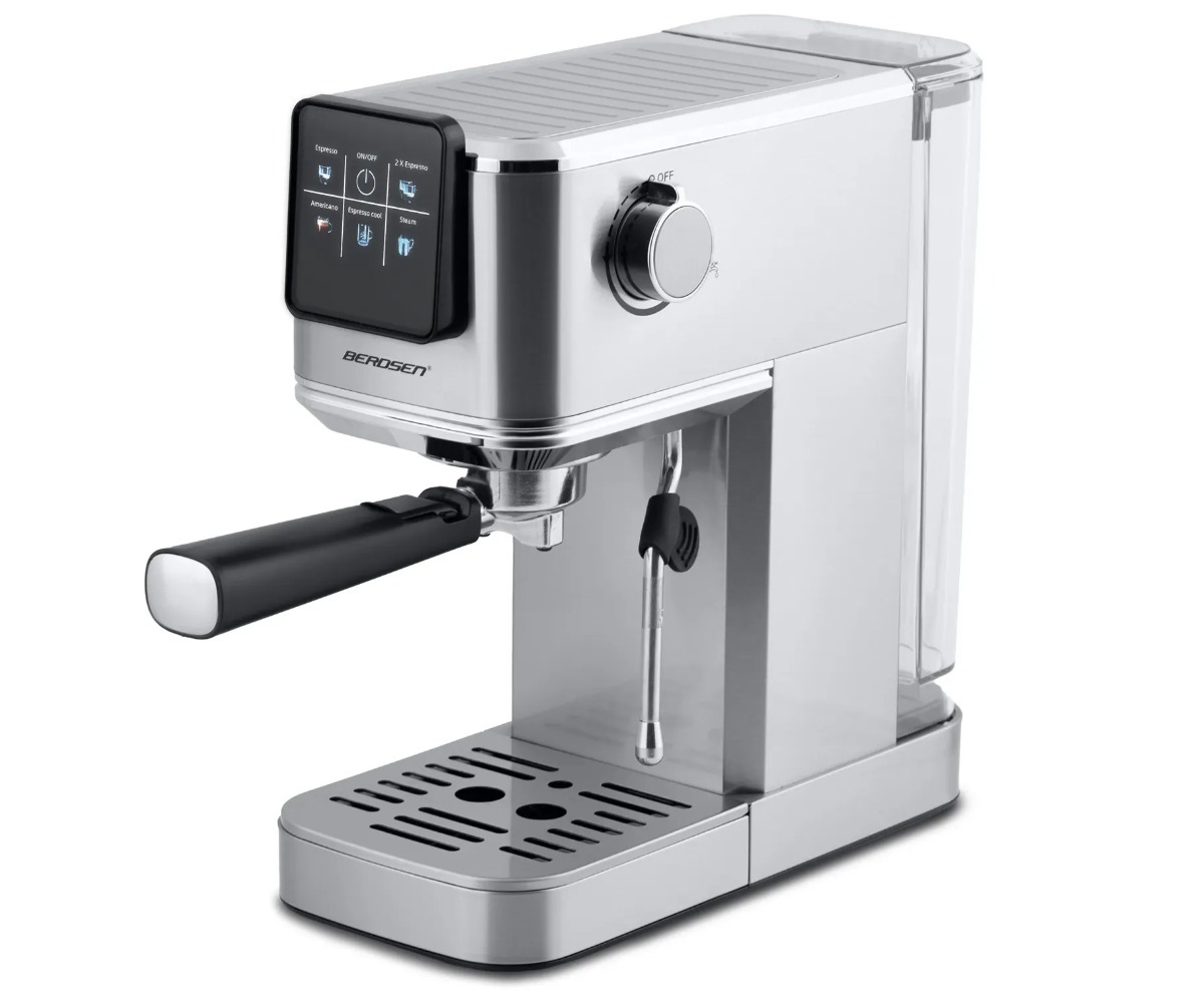 Espressomasin Berdsen BD-770 20 baari - hõbedane, ilusa disainiga ja lihtne kasutada
