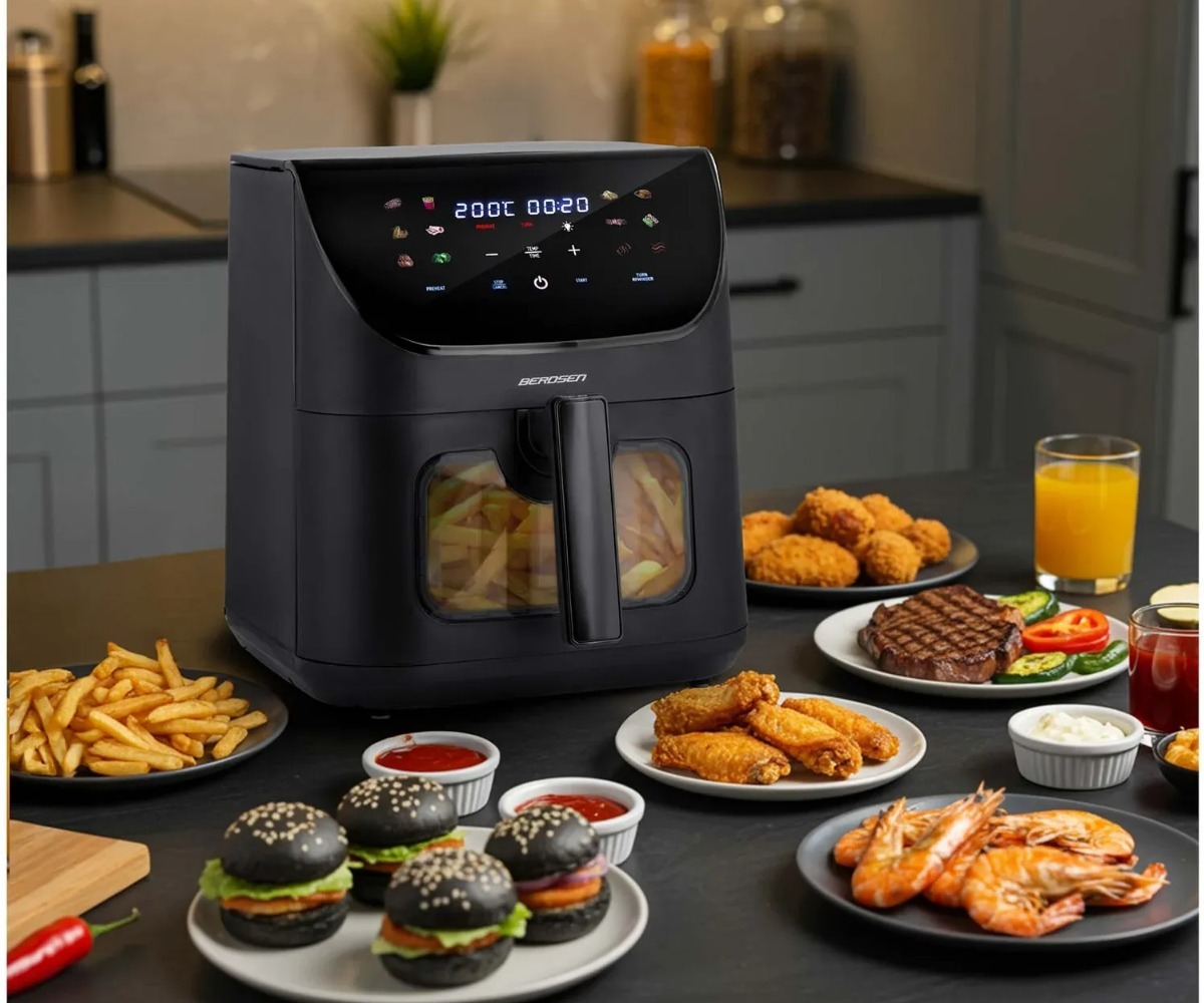 Õhufritüür Berdsen BD-660 8L 1700 W – must, köögis erinevate toitude valmistamiseks