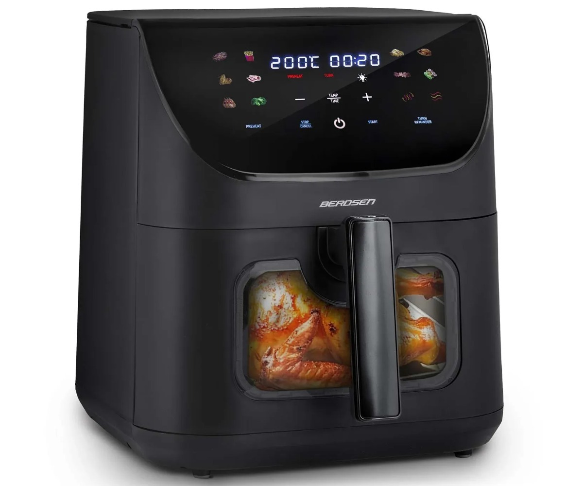 Õhufritüür Berdsen BD-660 8L 1700 W – must, nutika juhtpaneeliga ja suure mahutavusega