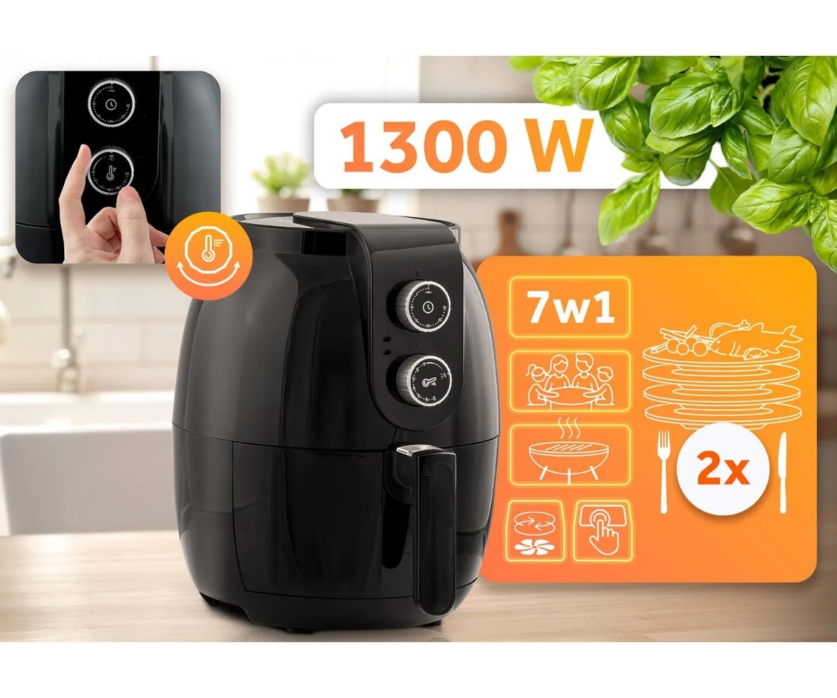Õhufritüür Berdsen BD-650 3,6L 1300W koos 7w1 funktsioonidega, tõstes toiduvalmistamise mugavust