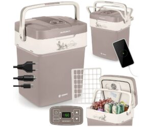 Reisikülmik 29 l ECO-režiimiga Berdsen Icemax – beež, kaasas toitekaablid ja nutitelefoni laadimisvõimalus.