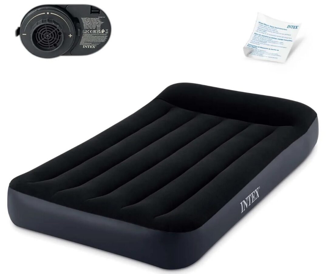Intex täispuhutav madrats sisseehitatud elektripumbaga, mõõdud 191×99×25cm, must värv