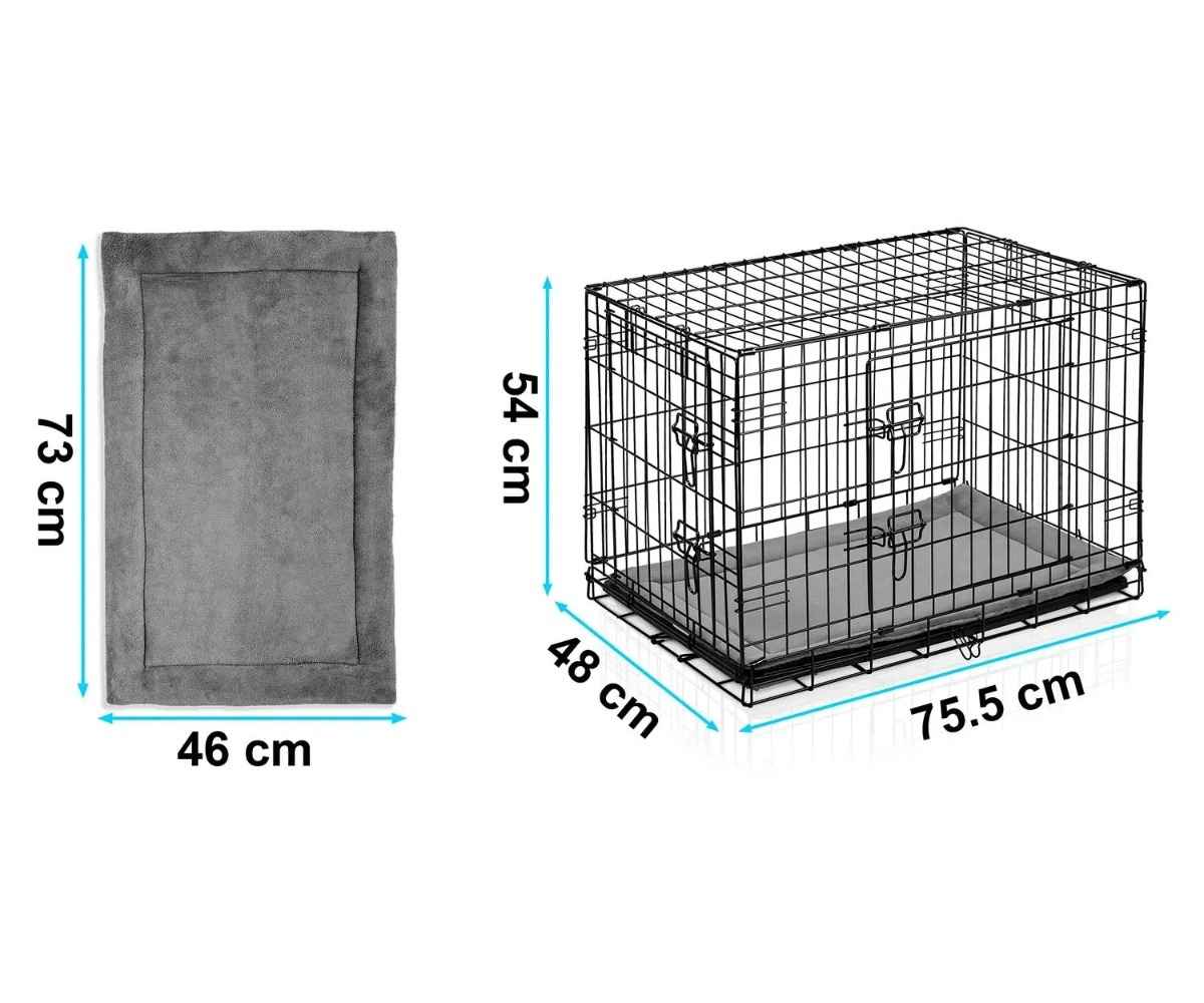 Metallist koerapuur 75,5 × 48 × 54 cm
