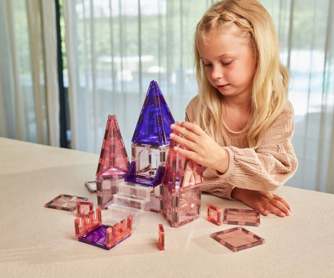 Cleverclixx magnetklotsid Princess Palace Pastel – 38 osa