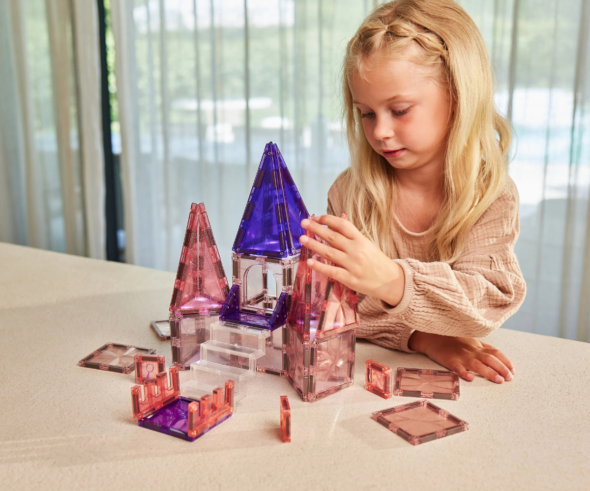 Cleverclixx magnetklotsid Princess Palace Pastel – 38 osa