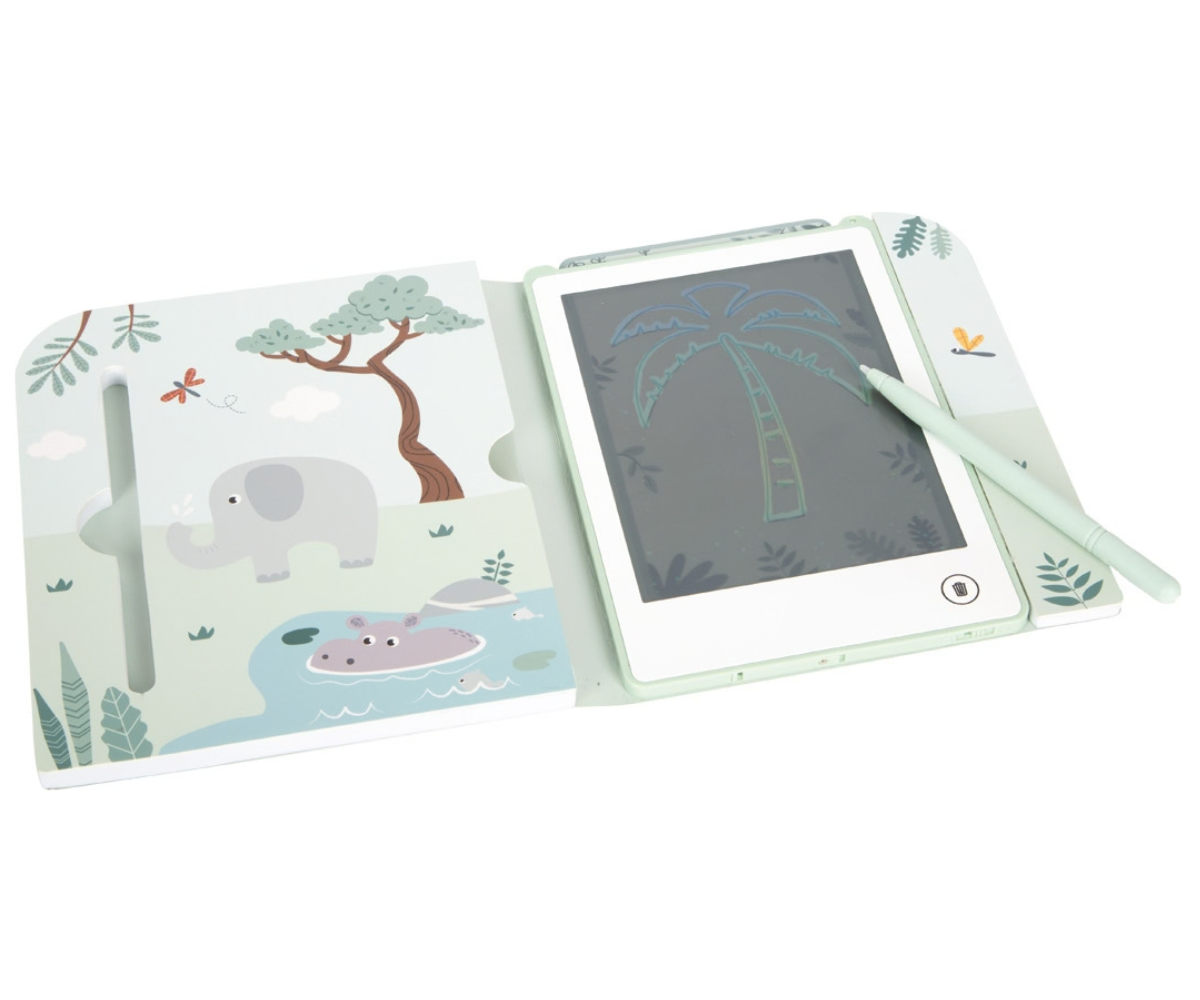 Digitaalne LCD joonistustahvel Safari – 15 kahepoolse šablooniga Small foot