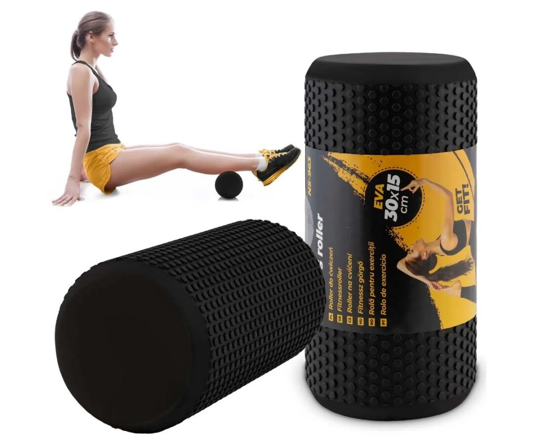 Massaažirull Neo-Sport NS-963 30×15cm – must, kasutuses sportivenna poolt