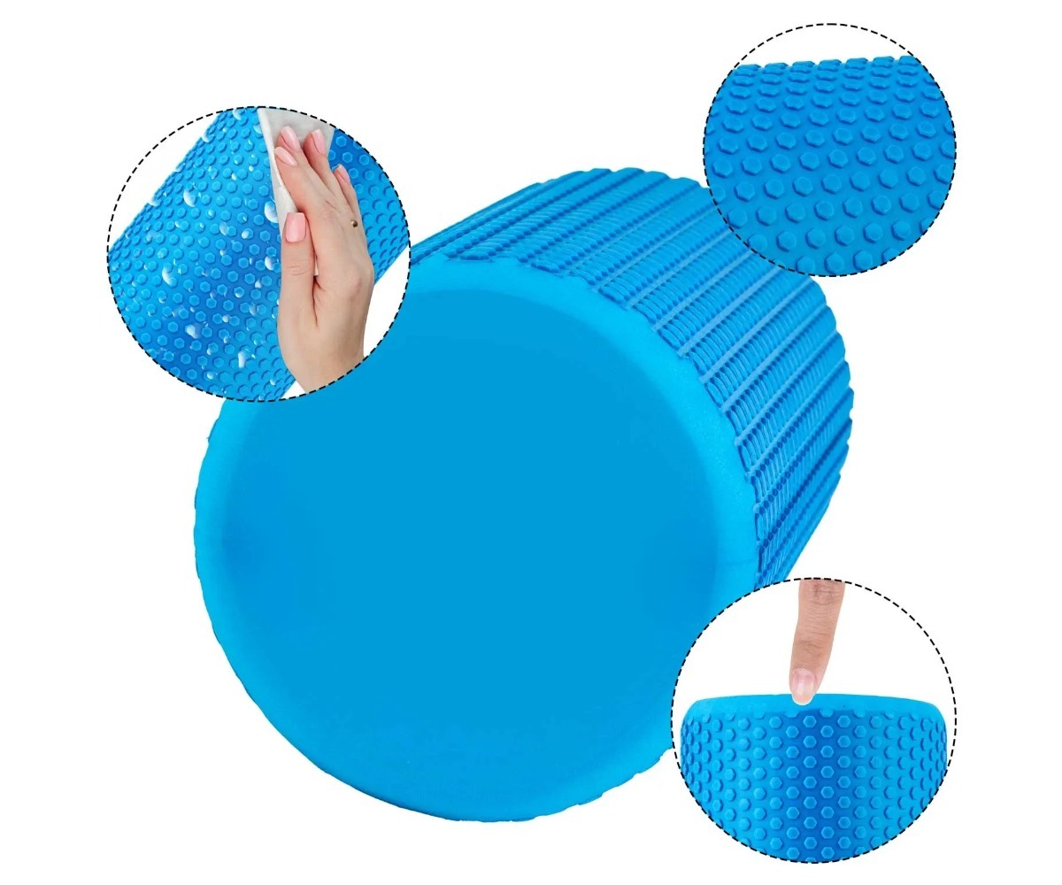 Massaažirull Neo-Sport NS-963 30×15cm – sinine tekstuuri ja materjali lähemal vaatlemisel