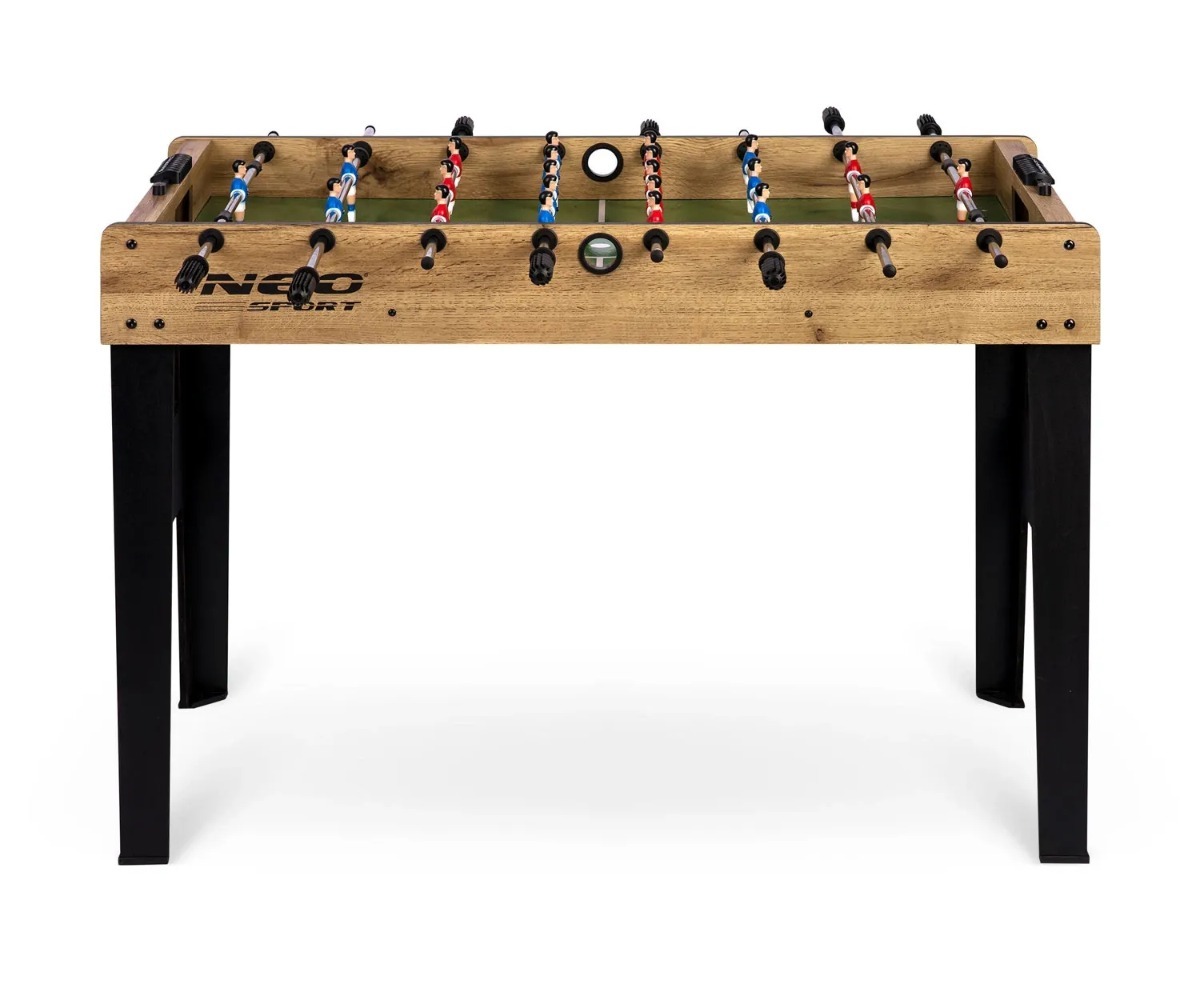 Lauajalgpall Neo-Sport NS-805 – 115×60×78cm, eesvaade, selge disain ja värvilised mängijad.