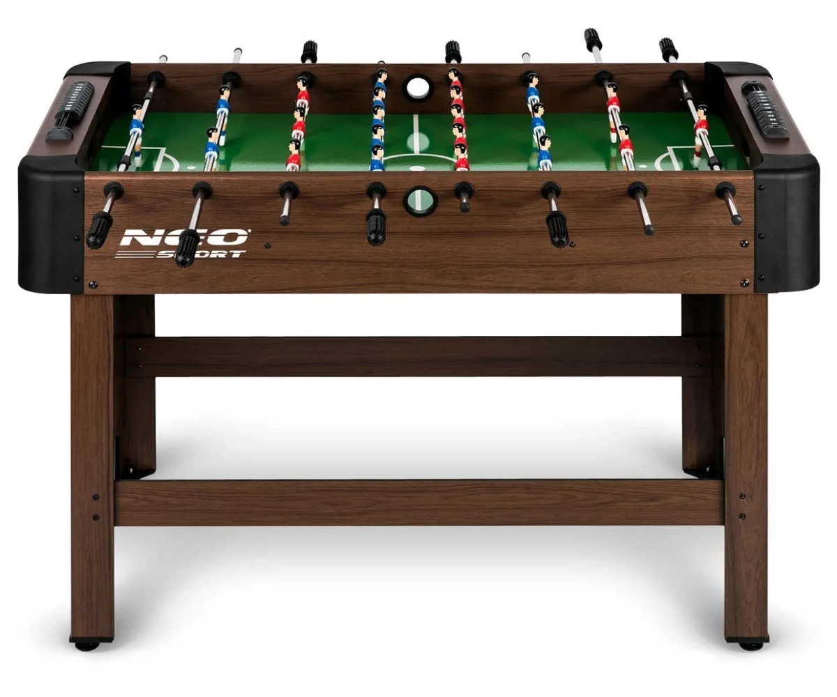 Lauajalgpallilaud Neo-Sport NS-804 118×61×79cm pealtvaade, mängijate paigutus ja mänguväli