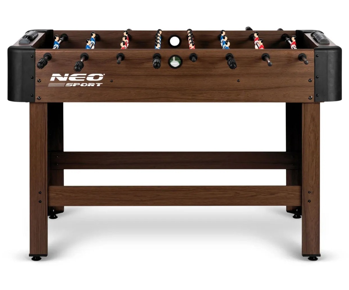 Lauajalgpallilaud Neo-Sport NS-804 118×61×79cm tumepruun, vaade esiplaanilt